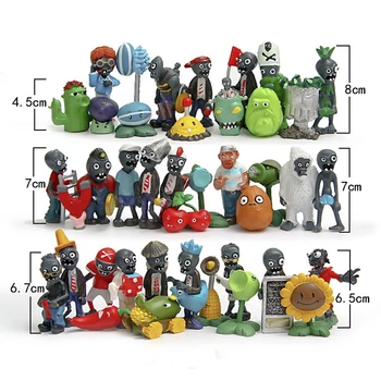40pcs/Lot 3-8cm Plante vs Zombi PVC Figura Jucării PVZ Plante și Zombi Cifrele de Colectare de Jucării Jucării Model de Păpuși Decor Acasă