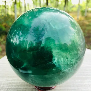 1.2 kg Naturale Fluorit Verde Minge de Cristal de Cuarț de Vindecare piatră prețioasă Sfera Reiki