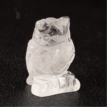 1.5 inch Piatră de cuarț bufnita Figurine de Piatră prețioasă Naturale Mini Animale de Artizanat Sculptate Statuie pentru copii Decor Acasă minerale de Vindecare cristale