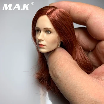 1/6 Scară Europeană Stele de sex Feminin Părul Roșu Capul Sculptură Cap Sculpta se Potrivesc de 12-inch Femei Figura Jucarii