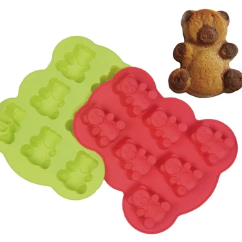 1 buc 7 Grila de Urși în Formă de Tort Mucegai Fondante Mucegai Matrite de Ciocolata Tort de Decorare Instrumente de Patiserie Silicon Echipamente de Copt