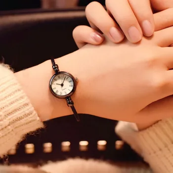 1 Buc Femeile Doamna Fata Student Încheietura Cuarț Ceas Mini Aliaj Rotund Vintage Cadou reloj mujer Ceas LL@17