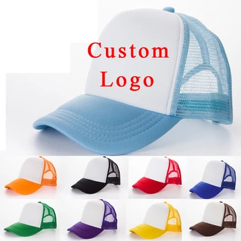 1 BUC Gratuit Logo-ul Personalizat de Baseball Capac Copil Adult Personalitate DIY Design Trucker Hat Poliester Pălării Gol a ochiurilor de Plasă Capac Bărbați Femei