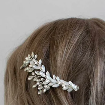 1 BUC Le Liin Mireasa Opal Clip de Păr Cristal Hairpin Mireasa cu Părul de Aur Bijuterii de Nunta Mesa
