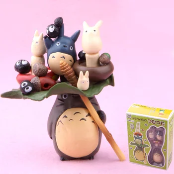 1 Cutie/set de Desene animate Drăguț Anime Hayao Miyazaki Clasic Tonari No Totoro Cărbune Mingea Elf Papusa Diy Jenga Acțiune Figura Set Jucarii Copii