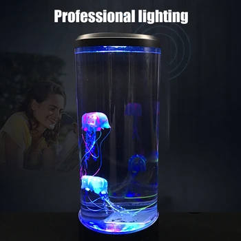 1 Meduze Lampa Rezervor de Lumină starea de Spirit Acvariu USB de Încărcare de la Distanță Ocean Val Lumina de Noapte Proiector Masă Lumini Lava Lampa de Prietenie