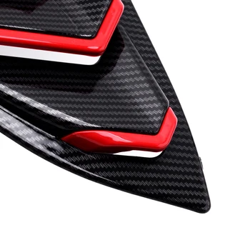 1 Pereche Fibra de Carbon Stil Roșu Sfert din Spate Geam Lateral Scoop Fantelor de Aerisire Capac Ornamental se Potrivesc pentru Honda Civic 2016-2020