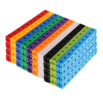 10 Culori 400buc Matematica Manipulare Mathlink Cuburi, Abilitățile Matematice Timpurii,