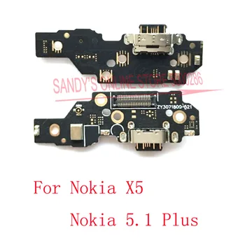 10 Piese Pentru Nokia X5 / 5.1 Plus Micro Conector Dock Bord USB de încărcare de Încărcare de Bord Port Dock Cablu Flex Pentru NK X5 5.1+