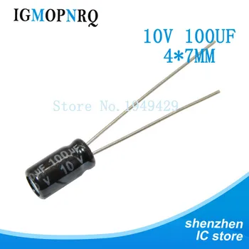 1000PCS/LOT 100uF 10V 4x7mm Aluminiu electrolitic condensator 4*7 Condensator Electrolitic 10v 100uf