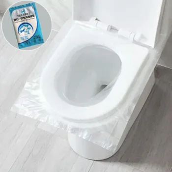 100buc Clar de Unică folosință Toaletă Loc Capacul de Plastic de Călătorie de Afaceri de Siguranta rezistent la apa Toaleta Mat Seat Pad Pernă de Baie Acasă