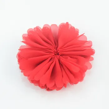 100buc/lot 6.0 cm Artificiale Tesatura Sifon Floare pentru Rochie Copii Bentiță Floare Accesorii de Par Florale Flatback TH220