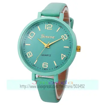 100buc/lot designer mini curea de ceas din piele de moda fierbinte de vânzare geneva ceas casual pentru femei en-gros ceas de ceas elegant