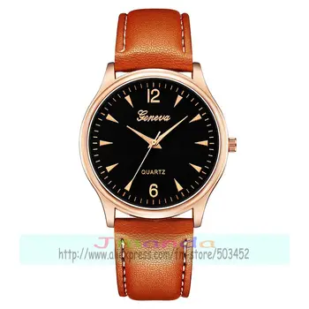 100buc/lot geneva 640 new sosire om de ceas din piele wrap quartz casual ceas de mână en-gros de vânzare fierbinte geneva ceas pentru bărbați