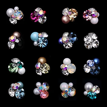 100buc/lot Japoneze de Lux de unghii perle bijuterii, decorațiuni 3d aliaj morman de pietre diy unghii din aliaj de farmece consumabile JE206~221