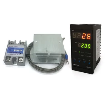 100V-240V nou pid digital controler de temperatura Max regla temperatura 1372 °C+2M K termocuplu+Max 40A ssr+radiator bun NOU