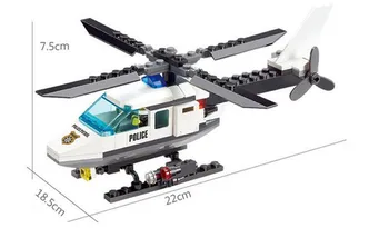 102Pcs Avion de Aeronave de Blocuri de Constructii Seturi de Poliție Oraș DIY Brinquedos Cărămizi Jucarii Educative pentru Copii