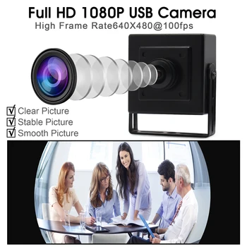 1080P Full Hd 100fps (la 480p) USB 2.0 Unghi Larg Webcam 180 Mini CCTV Cablu Usb Camera Fisheye pentru ATM-uri, dispozitive Medicale