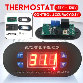 10A, 12V 24V 220VAC Digital Display LED Controler de Temperatura Pentru Egg Incubator Răcire Încălzire Comutator Termostat Senzor NTC