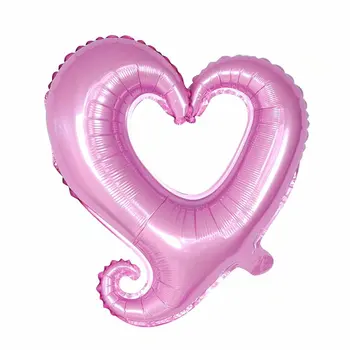 10buc 18 inch culoare floare hook cârlig inima aluminiu balon Ziua Îndrăgostiților ballon logodna rochie de mireasa de înaltă calitate balon