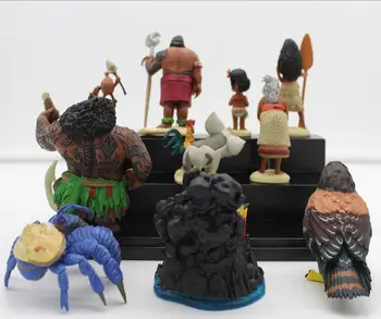 10buc Desene animate Printesa Moana Legenda Vaiana Maui Șef Tui Tala Heihei Pua figurina Decor Jucării Pentru Copii, Cadou de Ziua de nastere