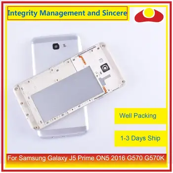 10buc/lot Pentru Samsung Galaxy J5 Prim-ON5 2016 G570 G570K Carcasa Baterie Cadru de Ușă din Spate Caz Acoperire Carcasă Shell