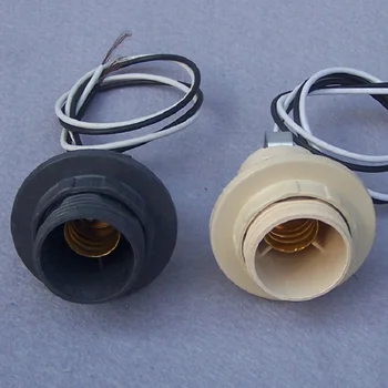 10pieces/lot E14 complet filetate din plastic dulii cu filet M10 suport și 30/40/50cm alb/negru sârmă Pandantiv Dulii