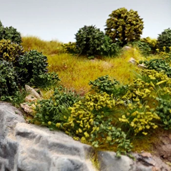 12buc/set Simulare Bush Copac Modelul Scena Pentru 1:35/1:48/1:72/1:87 Scară Nisip Tabel de Miniaturi Copac Peisaj Decor