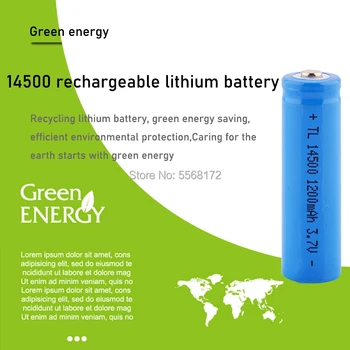 14500 1200mah Baterii Reîncărcabile Li-ion 3.7 V Volt 14500 Baterie cu Litiu Pentru aparat de Fotografiat Lanterna Jucărie