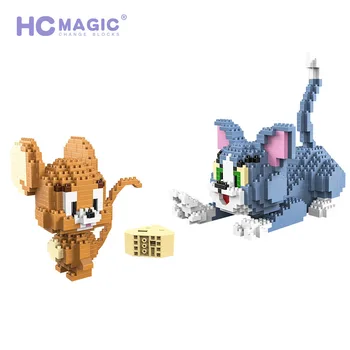1524pcs Clasic de Desene animate Anime Diamant Blocuri de Construcție de-a Șoarecele și Pisica Tom modelul Jerry Mini Micro Cărămizi Jucării Pentru Cadou