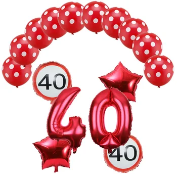 16pcs/set Aniversare de ziua de nastere Baloane Folie stea 32inch numărul și 2.8 g Balon Latex petrecere decoratiuni Consumabile pentru adulți