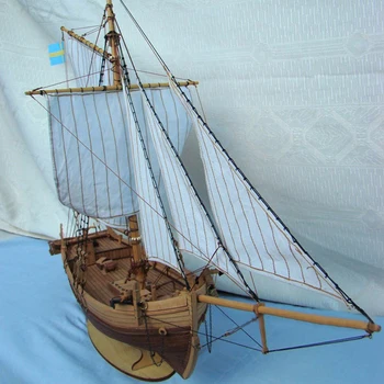 18 inch Clasice Naviga Barca Model de Lemn suedeză Barcă Navă Kituri pentru Casa Model kit de Constructii Decor Barca Cadou Jucărie