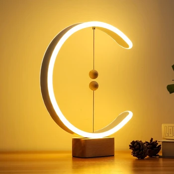 1buc Creativ Inteligent Lampa de Birou cu Suspensie Magnetică Echilibru Decorative Noptieră Lumina de Noapte
