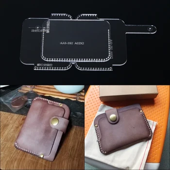 1set 11.5*8.5*1cm DIY Acrilice femei portofel Card pachet șablon pielărie model cusut accesorii
