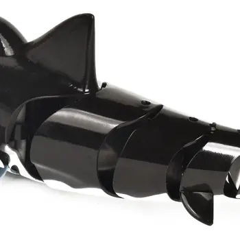 2.4 G 4CH RC Negru Rechin Robot de Jucarie Cu Lumina LED-uri Impermeabil Model de Simulare Animal Electric Barca de Curse Cadouri Jucarii pentru copii