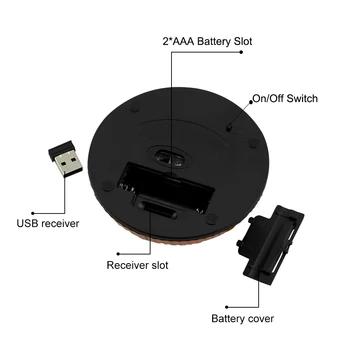 2.4 Ghz Wireless Mouse Optic de 1200 dpi Baschet Design Mouse de Calculator Mini 3D PC de Birou Șoareci Cu Receptor USB Pentru Desktop