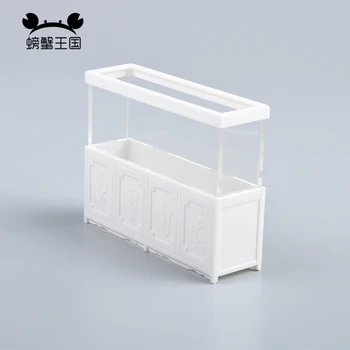 2 buc 1:25 Stil Chinezesc de Plastic Rezervor de Pește Model de Mobilier casă de Păpuși în Miniatură Alb Accesorii Papusa