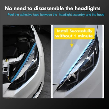 2 buc mai Noi Masini DRL Lumini de Zi cu LED Auto care Curge de Semnalizare Bandă Ghid Faruri de Asamblare Auto Accesorii Coafura