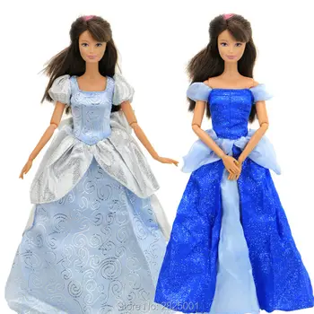 2 Buc Manual Rochie de Nunta Rochie de Petrecere de Basm Prințesă Costum Cosplay Haine Pentru Papusa Barbie FR Accesorii de Jucarie