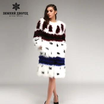 2016-2017 moda a lovit culoarea lungă de vulpe blană de vulpe albă popular stil de haine de blana pentru femei stil star fox blana haina de iarna