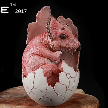 2017 Nou EDAGE Simulat dinozaur model animal 1:35 Rășină Născut Triceratops pui de Jucării pentru Copii