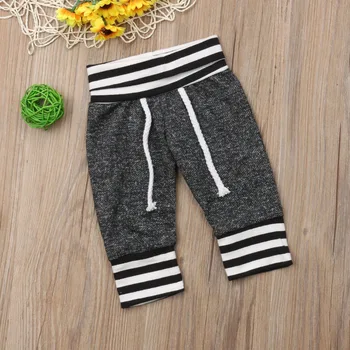 2019 Brand Nou Nou-născut Pantaloni cu Dungi Gri Bumbac Jambiere Jos Pentru Copilul Nou-născut Fete Baieti 50PCS/Set Gros de 0-3M