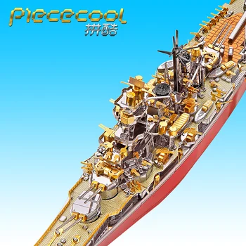2019 Piececool Barca modele 3D Metal Nano Puzzle KONGOU Battleship Model 3D DIY Kituri de Tăiere cu Laser Model Puzzle Jucării pentru Copii