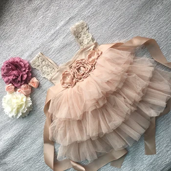 2019 Toddler Girls Flori de Vară Rochie de Dantelă Bretele Flori fete Sling Rochie Tutu Pentru Copii 6M 1Y 4T rochie de Ziua de naștere