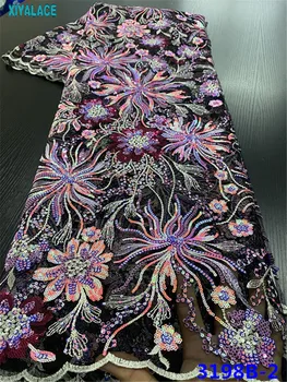 2020 Africane dantela tesatura de înaltă calitate tesatura paiete broderie tul dantela tesatura pentru nigerian rochie de mireasa 3198b