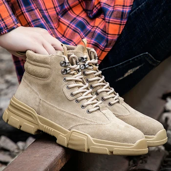 2020 Barbati Cizme De Iarna De Siguranță Pantofi Pentru Bărbați Cizme Martin Indestructibil Pantofi De Lucru Puncție-Dovada De Securitate Cizme Steel Toe Pantofi