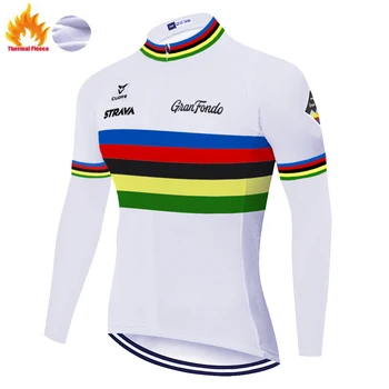 2020 echipa STRAVA cycling jersey Termică Iarna Fleece Biciclete maillot manga larga ciclismo hombre Munte Biciclete Respirabil jersey
