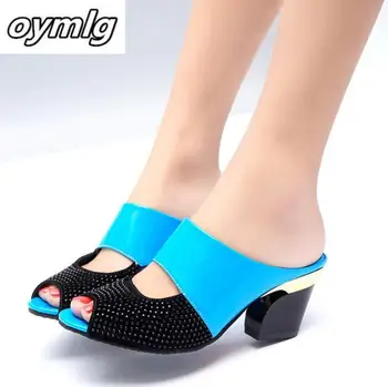 2020 Femei De Moda De Vara Piele Sandale Sexy Peep Toe Cut Out Tocuri Flip Flops De Partid Femei Pantofi Pentru Femeie