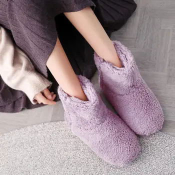 2020 Iarna USB încălzire pantofi picior de pluș cald electric papuci de casă picioarele încălzite lavabil Pereche Pantofi de Cald 40P