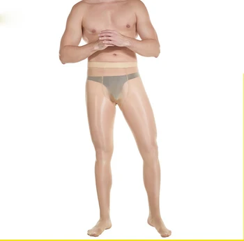 2020 Mens Lungă Legging Super-Subțire Transparent Șosete Ciorap de Matase de Gheață Alunecare Straluceasca Luminos Erotice Gay Chilot sexy Show de Club